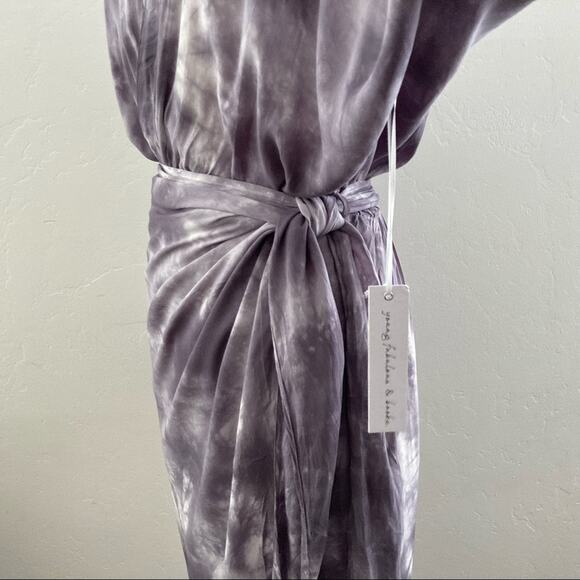Young Fabulous & Broke Raine Tie-Dye Wrap Mini Dress Elastic Purple Size XS NWT - Picture 12 of 16